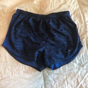 Blue & Black Pattern Nike Running Shorts w/ Lined